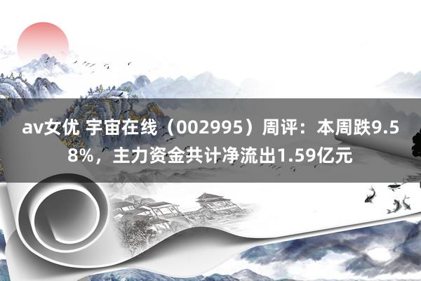 av女优 宇宙在线（002995）周评：本周跌9.58%，主力资金共计净流出1.59亿元