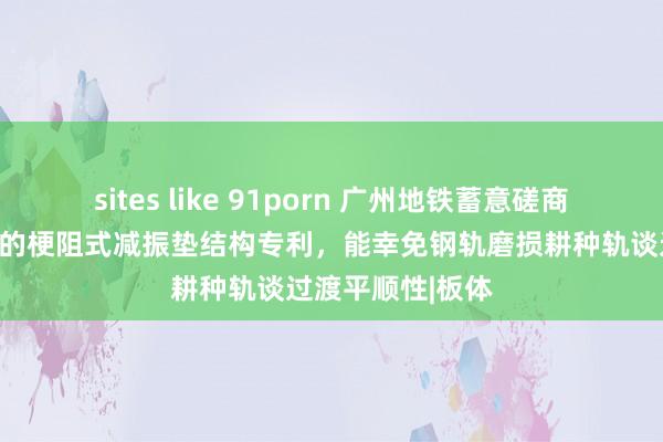 sites like 91porn 广州地铁蓄意磋商院得回刚度可调的梗阻式减振垫结构专利，能幸免钢轨磨损耕种轨谈过渡平顺性|板体