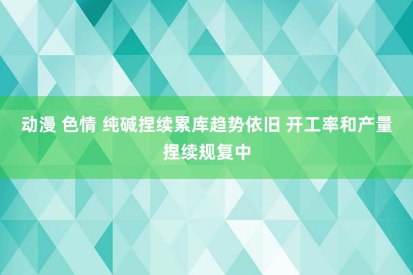 动漫 色情 纯碱捏续累库趋势依旧 开工率和产量捏续规复中