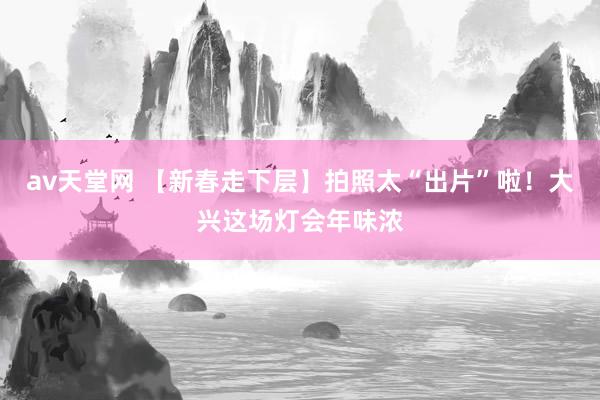 av天堂网 【新春走下层】拍照太“出片”啦！大兴这场灯会年味浓